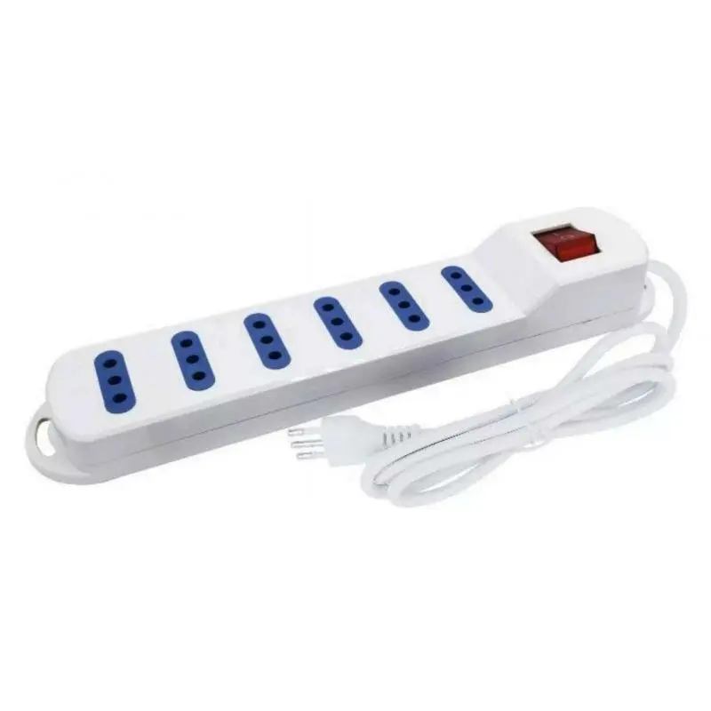 Alargador y Zapatillas electricas,Alargador Enchufe Extension 1.5 Mtros Zapatilla De Corriente - CERTIFICADO 6 TOMAS