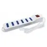 Alargador y Zapatillas electricas,Alargador Enchufe Extension 1.5 Mtros Zapatilla De Corriente - CERTIFICADO 6 TOMAS