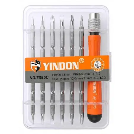 Herramientas Manuales,Kit Destornillador 12 Punta Magnetica Precision Torx Triwing