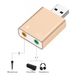 Adaptadores y Cables,Adaptador Audio Microfono Usb Para Pc Tarjeta Sonido Externa