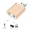 Adaptadores y Cables,Adaptador Audio Microfono Usb Para Pc Tarjeta Sonido Externa