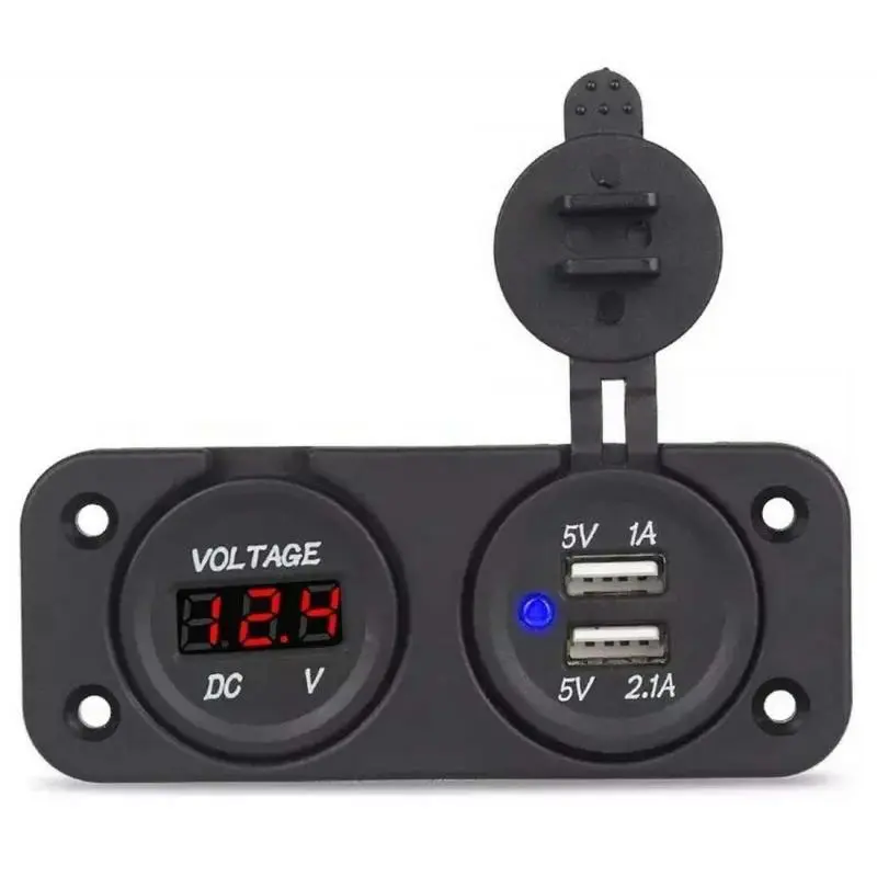 Otros,Cargador Adaptador Usb Tester Bateria Voltimetro Auto Camion - 8697
