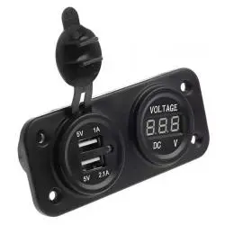 Otros,Cargador Adaptador Usb Tester Bateria Voltimetro Auto Camion - 8697