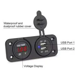 Otros,Cargador Adaptador Usb Tester Bateria Voltimetro Auto Camion - 8697