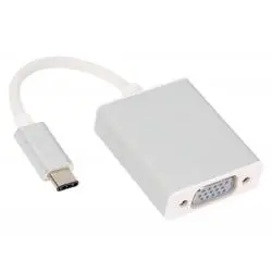 Adaptador de Video y Conversor,Adaptador Conversor Usb Tipo C Macho A Vga Hembra Notebook