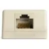 Placas y Soportes de Pared,Caja Roseta Cat5e Categoria 5 Rj45 Hembra Pared Cable Red - MT1358