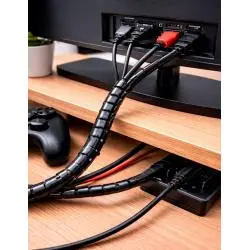 Otros,Protector Funda Cable Espiral Resorte 10 Metros Ajustable