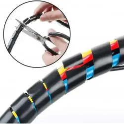 Otros,Protector Funda Cable Espiral Resorte 10 Metros Ajustable