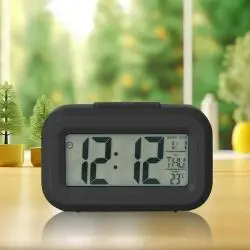 Relojes,Mini Reloj Despertador Digital Luz Led Alarma Temperatura
