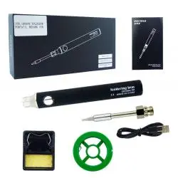 Herramientas Manuales,Kit Set Soldador Cautin Portatil Recargable Usb Inalambrico