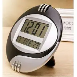 Relojes,Reloj Digital De Pared Y Escritorio Pilas Fecha Temperatura - 3885N