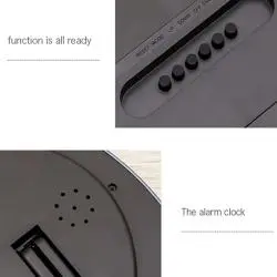 Relojes,Reloj Digital De Pared Y Escritorio Pilas Fecha Temperatura - 3885N