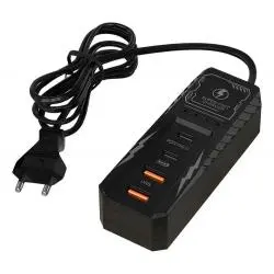 Cargador de Celular y Baterías,Cargador De Pared Usb Hub Tipo C 4 Puertos Carga Adaptador