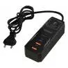 Cargador de Celular y Baterías,Cargador De Pared Usb Hub Tipo C 4 Puertos Carga Adaptador