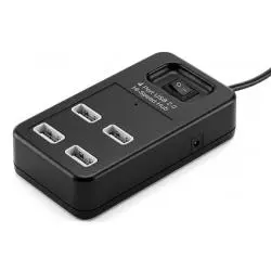 Hub USB,Hub Usb 2.0 Alta Velocidad 4 Puertos 480 Mbps Con Switch 1tb - P-1601