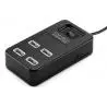 Hub USB,Hub Usb 2.0 Alta Velocidad 4 Puertos 480 Mbps Con Switch 1tb - P-1601