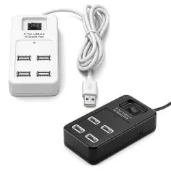 Hub USB,Hub Usb 2.0 Alta Velocidad 4 Puertos 480 Mbps Con Switch 1tb - P-1601