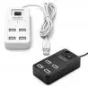 Hub USB,Hub Usb 2.0 Alta Velocidad 4 Puertos 480 Mbps Con Switch 1tb - P-1601