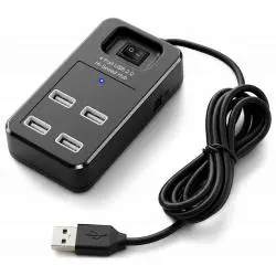 Hub USB,Hub Usb 2.0 Alta Velocidad 4 Puertos 480 Mbps Con Switch 1tb - P-1601