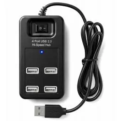 Hub USB,Hub Usb 2.0 Alta Velocidad 4 Puertos 480 Mbps Con Switch 1tb - P-1601