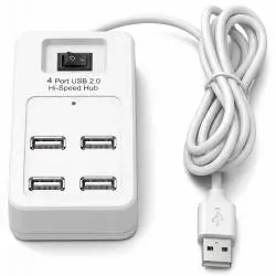Hub USB,Hub Usb 2.0 Alta Velocidad 4 Puertos 480 Mbps Con Switch 1tb - P-1601