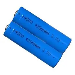 Pilas y Baterias,2x Pack Pila Recargable 14500 3.7v Aa Laser Radio Linterna