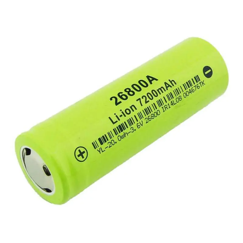 Pilas y Baterias,Pila Bateria Recargable 26800 de 3.6V 7200mah Punta Plana