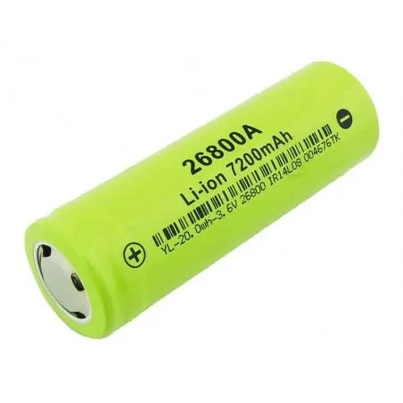 Pilas y Baterias,Pila Bateria Recargable 26800 de 3.6V 7200mah Punta Plana