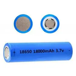 Pilas y Baterias,Pila Recargable 18650 Alta Potencia 18000mah 3.7V Plana