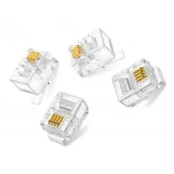 Conector de Red,Pack RJ11 Conector Cable Telefono Conexion Terminal Repuesto - 4x