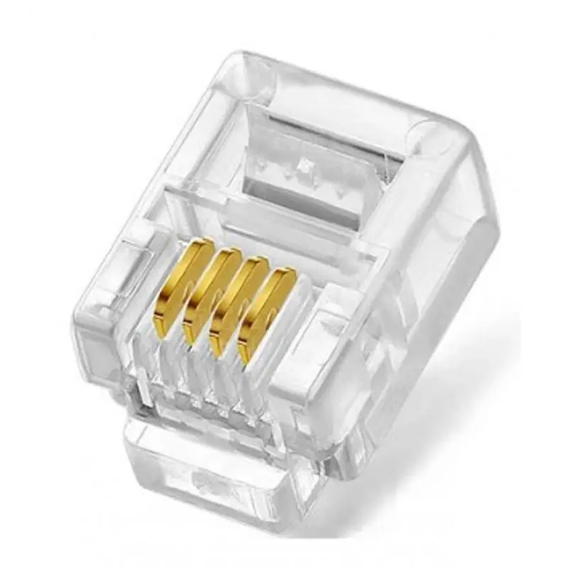 Conector de Red,Pack RJ11 Conector Cable Telefono Conexion Terminal Repuesto - 4x