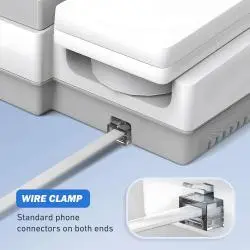 Cables y Accesorios,Cable Rj11 Macho 5 Metros Para Telefono Red Fija A Pared