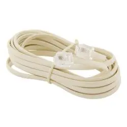 Cables y Accesorios,Cable Rj11 Macho 5 Metros Para Telefono Red Fija A Pared
