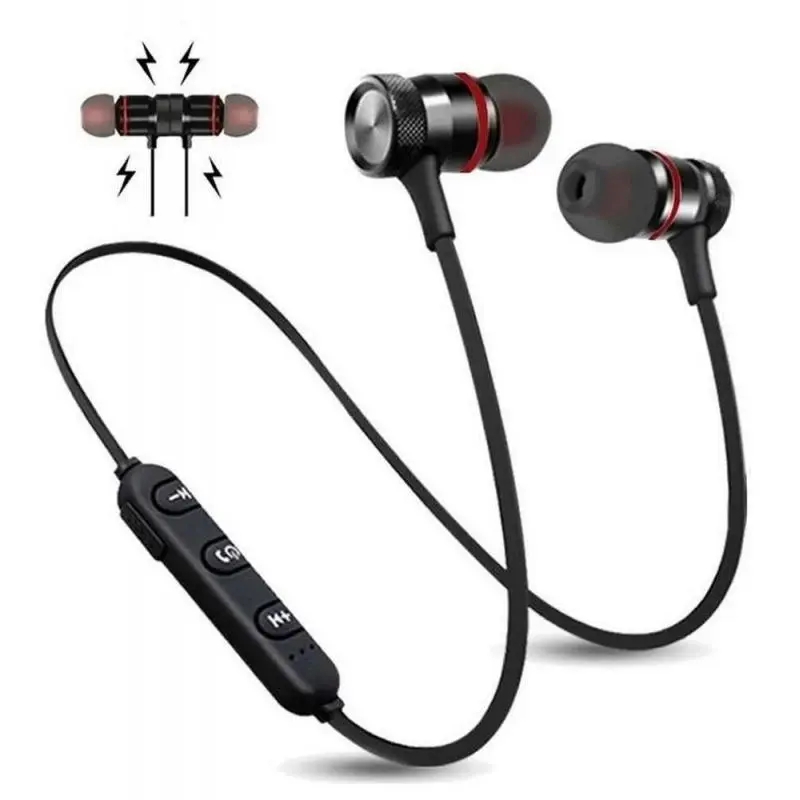 Audífonos y Manos Libres,Audifonos Bluettoth Manos Libre Gomita Magnetico Control De Volumen - FD079