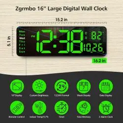 Relojes,Cronometro Temporizador Reloj Mural Digital Iluminado Led - 6626x