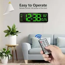 Relojes,Cronometro Temporizador Reloj Mural Luz Led Control Remoto - 6626x