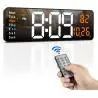Relojes,Cronometro Temporizador Reloj Mural Luz Led Control Remoto - 6626x