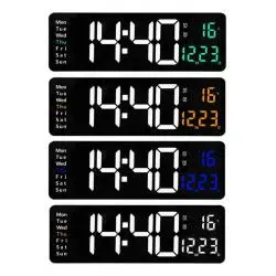 Relojes,Cronometro Temporizador Reloj Mural Luz Led Control Remoto - 6626x