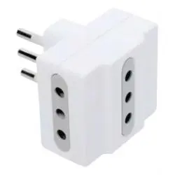 Interruptores y Enchufes,Enchufe Adaptador Triple Toma Corriente Ladron Electrica 10A - ME1103