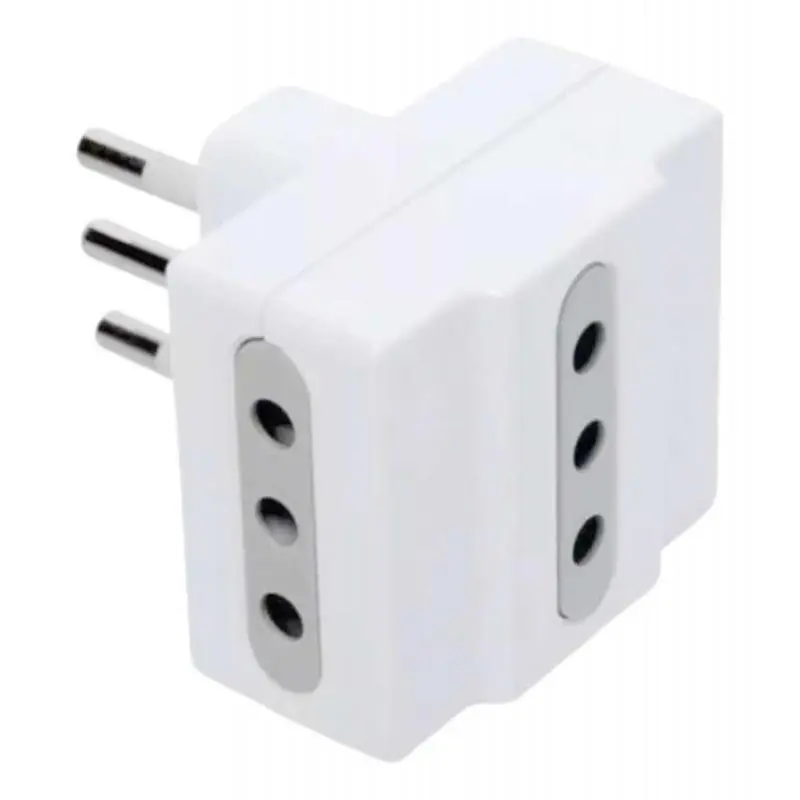 Interruptores y Enchufes,Enchufe Adaptador Triple Toma Corriente Ladron Electrica 10A - ME1103