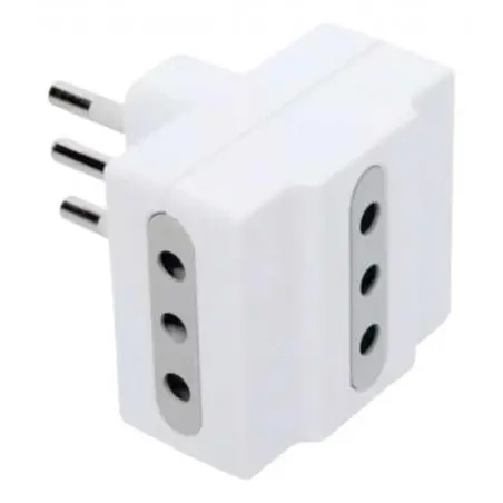 Interruptores y Enchufes,Enchufe Adaptador Triple Toma Corriente Ladron Electrica 10A - ME1103