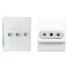 Interruptores y Enchufes,Enchufe Adaptador Triple Toma Corriente Ladron Electrica 10A - ME1103