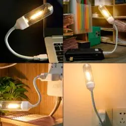 Accesorios Notebook,Lampara Usb Luz Led Mini Portatil Flexible Vintage Notebook