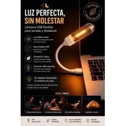 Accesorios Notebook,Lampara Usb Luz Led Mini Portatil Flexible Vintage Notebook