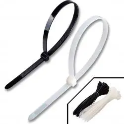 Otros,50x Amarras Plasticas 20 Cm Para Cables Trillaje Blanca Negro