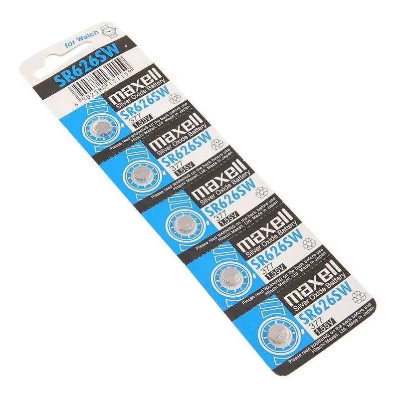 Pilas y Baterias,Pila Reloj 1.55v Lr626 Sr626sw Ag4 377 Maxell