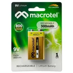 Pilas y Baterias,Bateria 9v Pila Juguetes Tester Control Remoto - MACROTEL