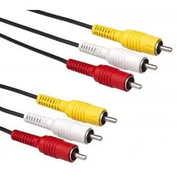 Cables de Audio,Cable RCA Audio Video Macho - Macho A/V 3x3
