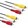 Cables de Audio,Cable RCA Audio Video Macho - Macho A/V 3x3