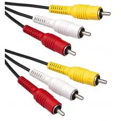 Cables de Audio,Cable RCA Audio Video Macho - Macho A/V 3x3